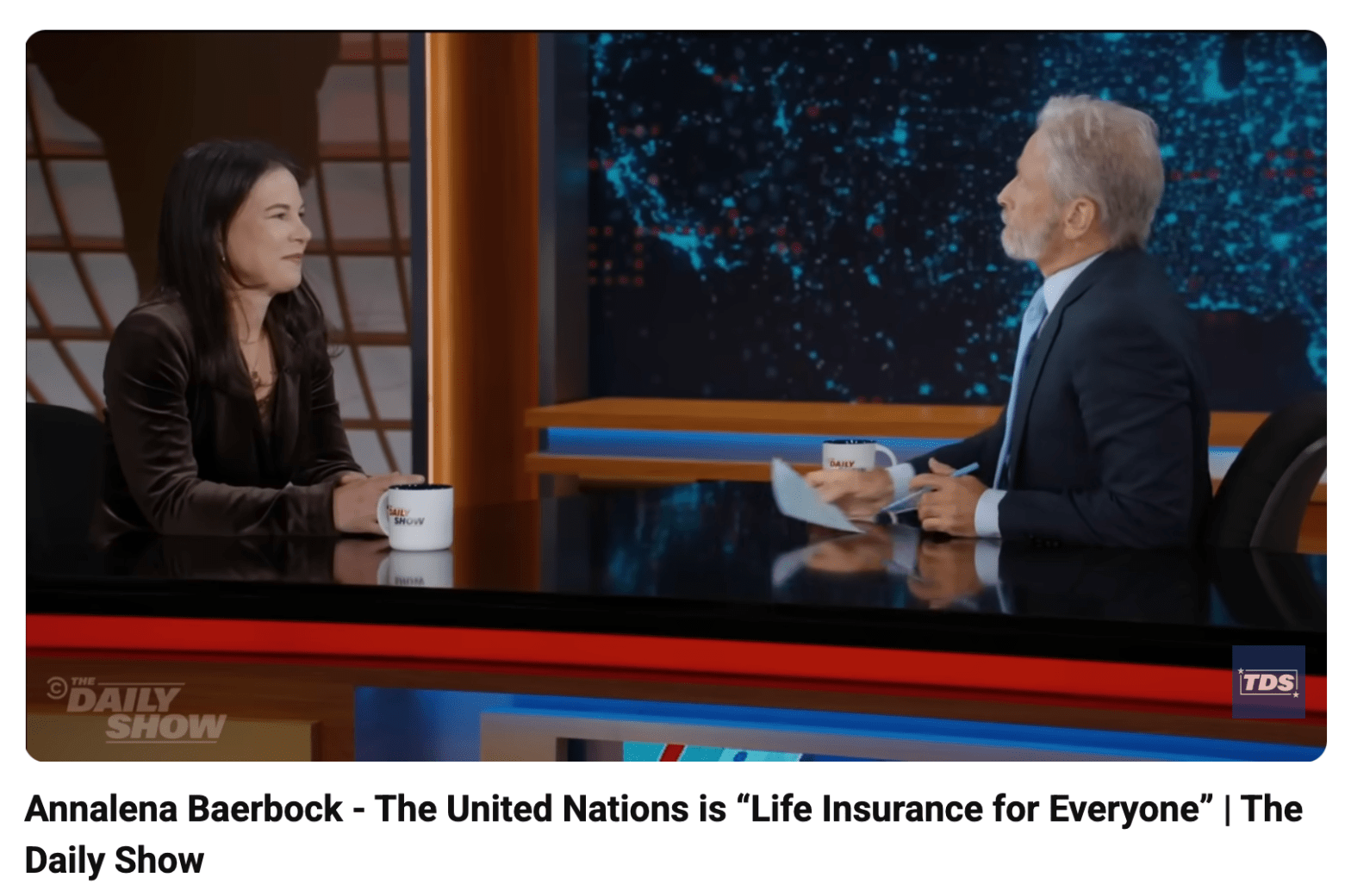 Annalena Baerbock on the Daily Show with Jon Stewart