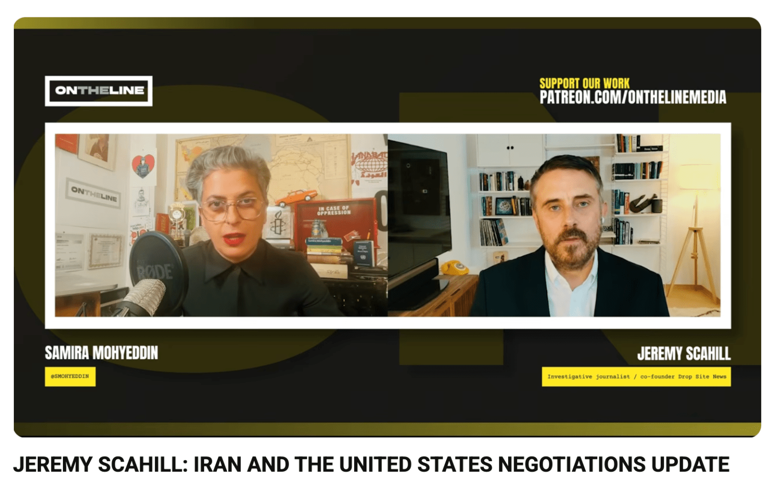 Jeremy Scahill talks to Samira Mohyeddin